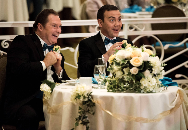 Stephen Root (left) with Joe Lo Truglio in season two of Brooklyn Nine-Nine (Photo: Eddy Chen/Fox)